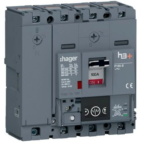 Disj.h3+P160 Ener 4x100A 70kA - APPAREILLAGE DE TETE HAGER HES101NC 2 Disj.h3+P160 Ener 4x100A 70kA - APPAREILLAGE DE TETE HAGER HES101NC – Image 2