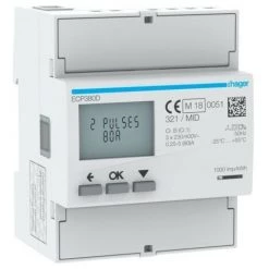 COMPTEUR TRI 80A MID - GESTION DU BATIMENT HAGER ECP380D