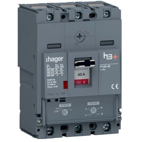Disj.h3+P160 TM 3x40A 50kA - APPAREILLAGE DE TETE HAGER HMS040DC 2 Disj.h3+P160 TM 3x40A 50kA - APPAREILLAGE DE TETE HAGER HMS040DC – Image 2