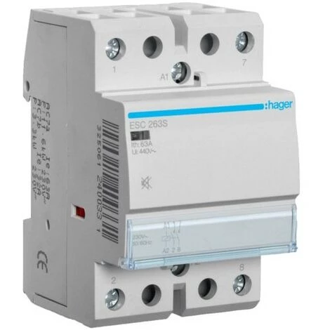 Contact Sil 63A, 2F, 230V - AUTOMATISMES HAGER ESC263S 2 Contact Sil 63A, 2F, 230V - AUTOMATISMES HAGER ESC263S – Image 2