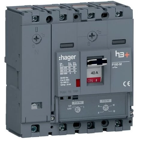 Disj.h3+P160 TM 4x40A 50kA - APPAREILLAGE DE TETE HAGER HMS041DC 2 Disj.h3+P160 TM 4x40A 50kA - APPAREILLAGE DE TETE HAGER HMS041DC – Image 2