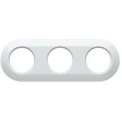 1930 Plaque 3 Postes Blanche - APPAREILLAGE MURAL 1930 HAGER WMV403