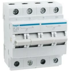 France HAGER Soldes Boutique 3 Inverseur 2 Pôles 63A I-0-II - COMMANDE SIGNAL HAGER SF263