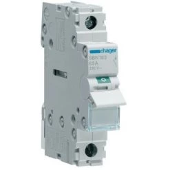 Interrupteur 1P 63A - COMMANDE SIGNAL HAGER SBN163