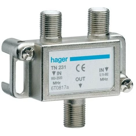 Coupleur TV HERTZ/SAT - SYSTEMES VDI HAGER TN231 1 Coupleur TV HERTZ/SAT - SYSTEMES VDI HAGER TN231