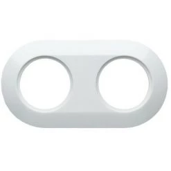 1930 Plaque 2 Postes Blanche - APPAREILLAGE MURAL 1930 HAGER WMV402