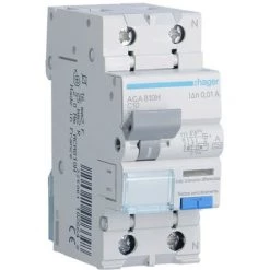 Disjoncteur Différentiel Hager 1P+N 10MA 10A ACA810H