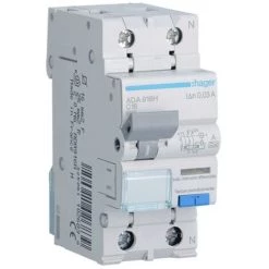 Disjoncteur Différentiel Hager 1P+N 30MA 16A ADA916H