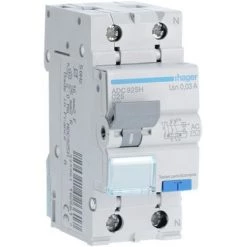 Disjoncteur Différentiel Hager 1P+N 30MA 25A ADC925H