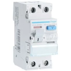 Hager Disjoncteur à Courant Résiduel Pur 2P 40A 30MA A 2 Modules CDA240H