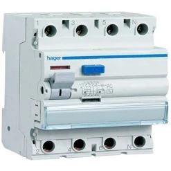 HAGER Disjoncteur Différentiel 4P 40A 300MA AC 4 Modules CFC440H