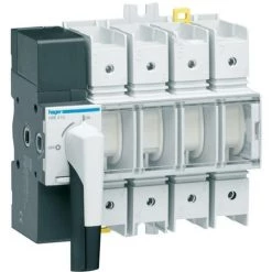 Hager 4P 100A Interrupteur-sectionneur 8 Modules Avec Commande Rotative HAE410