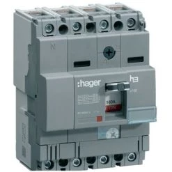 Hager 4P 160A 25KA X160 Boîtier Disjoncteur Thermomagnétique HHA161H