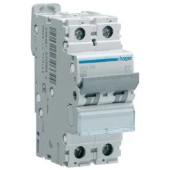 Interrupteur Magnétothermique Hager 2P 16A 6 KA C 2 Modules MCA216
