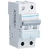 Interrupteur Magnétothermique Hager 1P+N 6A 4,5 KA C 2 Modules MYN506