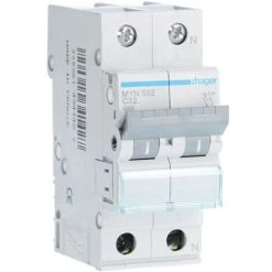 Interrupteur Magnétothermique Hager 1P+N 32A 4,5KA C 2 Modules MYN532