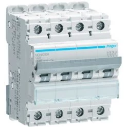 Interrupteur Mangnetotermique Hager 4P 20A 10KA C 4 Modules NCN420A