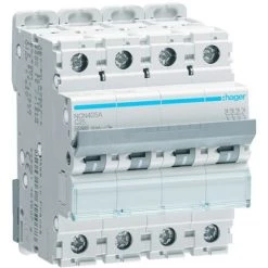 Interrupteur Mangnetotermique Hager 4P 25A 10KA C 4 Modules NCN425A
