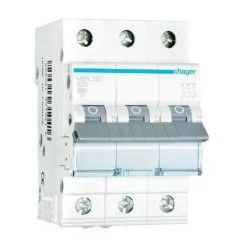 DISJONCTEUR DE PROTECTION DE CIRCUIT B20 A 3 PÔLES HAGER MBN320