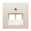 HAGER ? PLAQUE CENTRALE POUR PRISE DOUBLE S1 GLOSS BLANC