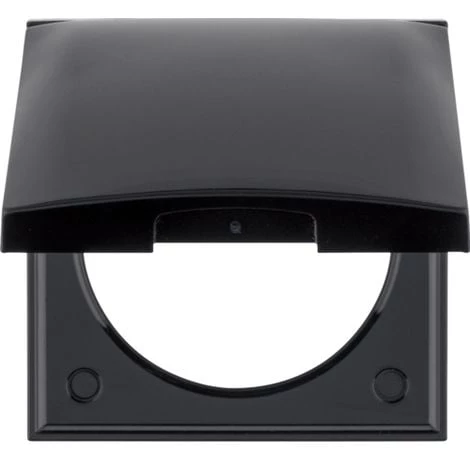 HAGER ? CADRE 1 POSTE AVEC COUVERCLE NOIR BRILLANT 2 HAGER ? CADRE 1 POSTE AVEC COUVERCLE NOIR BRILLANT – Image 2