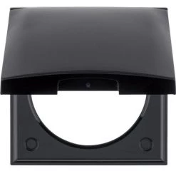 HAGER ? CADRE 1 POSTE AVEC COUVERCLE NOIR BRILLANT 5 HAGER ? CADRE 1 POSTE AVEC COUVERCLE NOIR BRILLANT -France HAGER Soldes Boutique 14726701 3