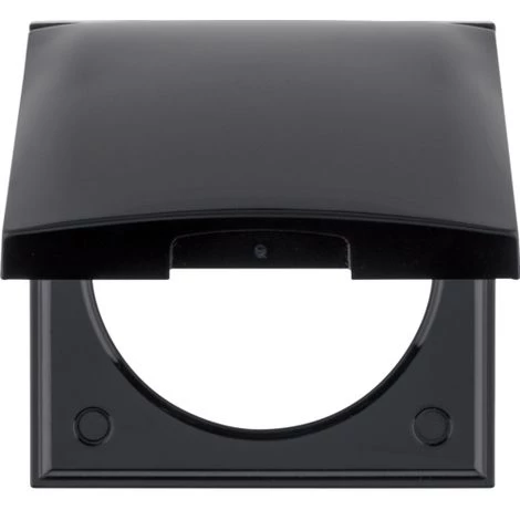 HAGER ? CADRE 1 POSTE AVEC COUVERCLE NOIR BRILLANT 3 HAGER ? CADRE 1 POSTE AVEC COUVERCLE NOIR BRILLANT – Image 3