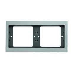 HAGER K5 ? CADRE 2 POSTES HORIZONTAL ALUMINIUM