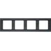HAGER K1 ? CADRE 4 POSTES HORIZONTAL ANTHRACITE
