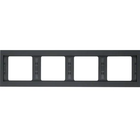 HAGER K1 ? CADRE 4 POSTES HORIZONTAL ANTHRACITE 2 HAGER K1 ? CADRE 4 POSTES HORIZONTAL ANTHRACITE – Image 2