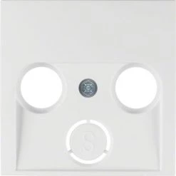 HAGER S1 ? PLAQUE TV-FM-SAT GLOSS BLANC POLAIRE