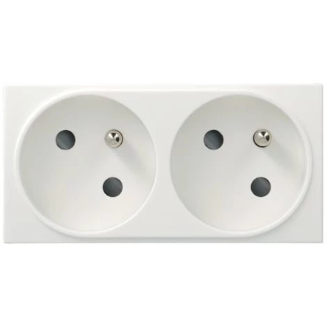 Hager WS122 Prise Double 2P+T - Systo 90x45x42,5mm - Blanc 1 Hager WS122 Prise Double 2P+T - Systo 90x45x42,5mm - Blanc