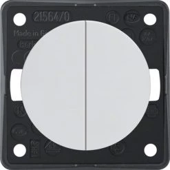 HAGER INTEGRO ? POUSSOIR DOUBLE AVEC TERMINAL COMUN BLANC POLAIRE -France HAGER Soldes Boutique 15857563 3