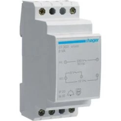 Hager ST303 Transformateur De Sonnette 8 V, 12 V 1 A