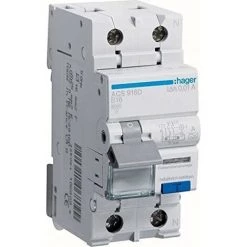 HAGER ACS916D FI-LEISTUNGSSCHUTZSCHALTER 1P+N 6KA B-16A 10MA TYP A QC