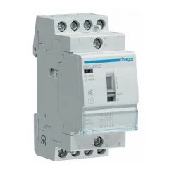 HAGER Contacteur Silencieux à Commande Manuelle - 4P - 230V - 25A - 4F