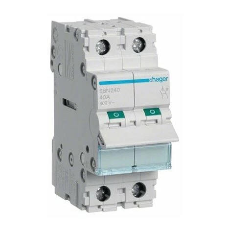 HAGER Interrupteur Sectionneur - 2P - 40A - 400V - 50/60 Hz 1 HAGER Interrupteur Sectionneur - 2P - 40A - 400V - 50/60 Hz