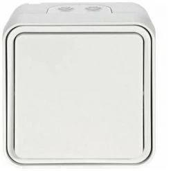 HAGER Cubyko Va Et Vient En Saillie Blanc