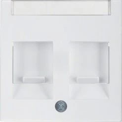 HAGER S1 ? PLAQUE CENTRALE POUR VOLET PORTE ROTULO 2 MODULES BLANC POLAIRE -France HAGER Soldes Boutique 22165975 3