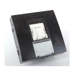 Prise RJ45 SYSTO Catégorie 5e FTP Pour Grade 1 2 Modules Noir HAGER WS214N