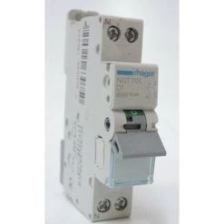 Disjoncteur 1P+N 6-10kA Courbe D 1A 1 Module HAGER NGT701