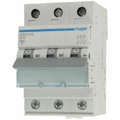 HAGER Disjoncteur 16A Caractéristique B 6kA