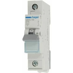 HAGER Disjoncteur 16A Caractéristique B 1 Pôle 6kA