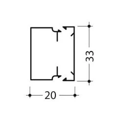 HAGER Goulotte Lifea PVC H 35mm X P 20mm Sans Agrafe RAL 9016 Pure - Blanc
