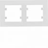HAGER Lumina Intense | Cadre Horizontal Blanc Polaire 2 éléments WL5720