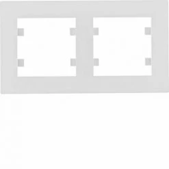 HAGER Lumina Intense | Cadre Horizontal Blanc Polaire 2 éléments WL5720