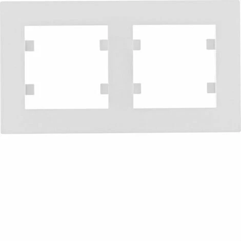HAGER Lumina Intense | Cadre Horizontal Blanc Polaire 2 éléments WL5720 1 HAGER Lumina Intense | Cadre Horizontal Blanc Polaire 2 éléments WL5720