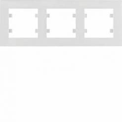 HAGER Lumina Intense | Cadre 3 éléments Horizontal Blanc Polaire WL5730