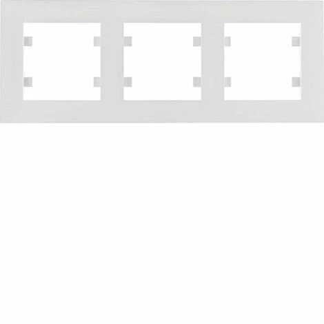 HAGER Lumina Intense | Cadre 3 éléments Horizontal Blanc Polaire WL5730 1 HAGER Lumina Intense | Cadre 3 éléments Horizontal Blanc Polaire WL5730