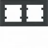 HAGER Lumina Intense | Cadre 2 éléments Horizontal Noir WL5723
